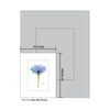 Blue Wild Flower Stem, Print (#7728A)