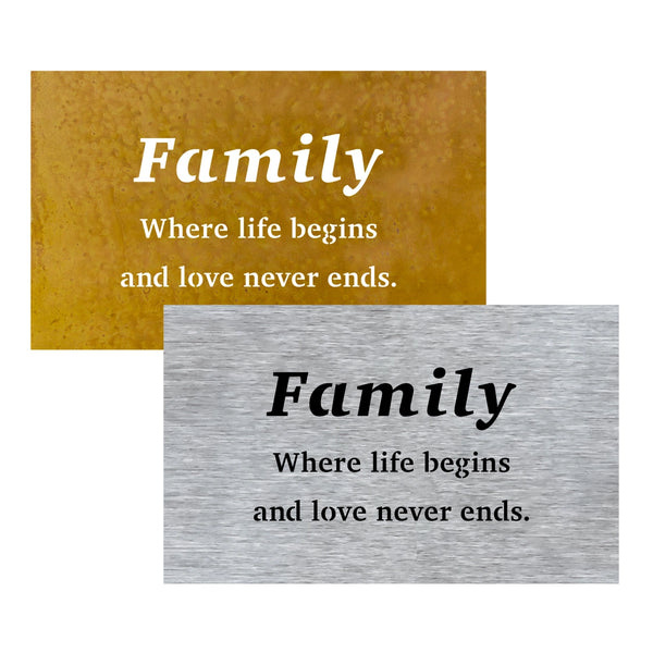 "Family" Metal Wall Art