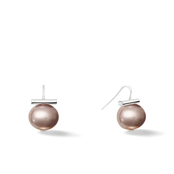 Sterling Medium Pebble Pearl Earrings (Assorted)