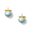 Cornflower Pebble Pearl Earrings | Medium [Gold]