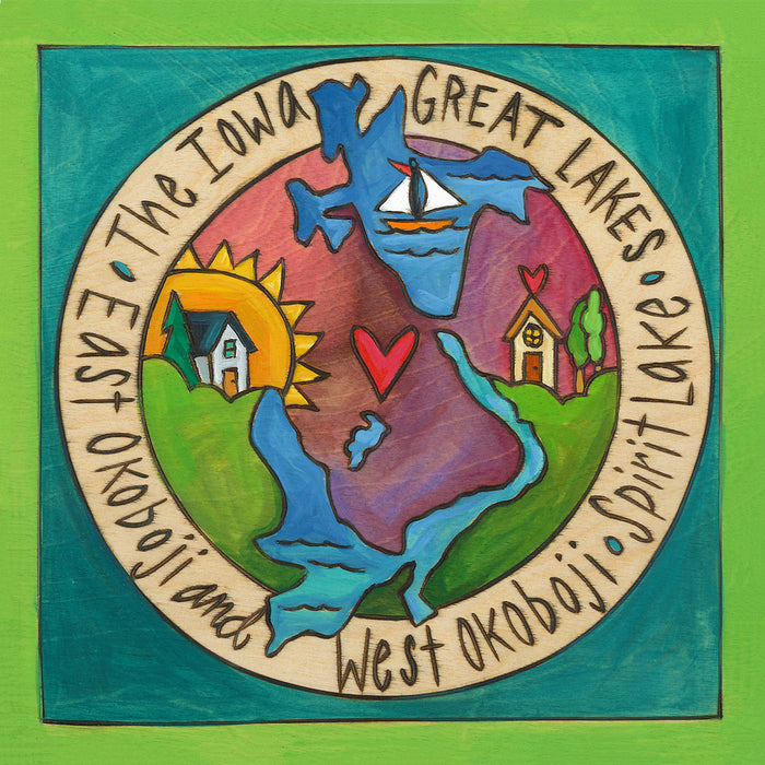 Iowa Plaque | "The Iowa Great Lakes"