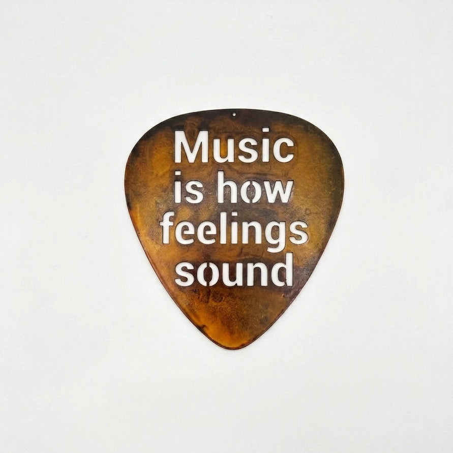 Guitar Pick Metal Wall Art