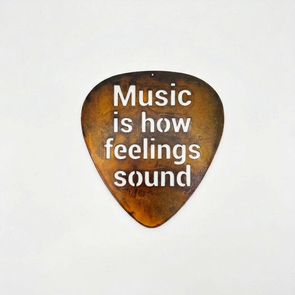 Guitar Pick Metal Wall Art
