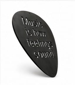 Guitar Pick Metal Wall Art