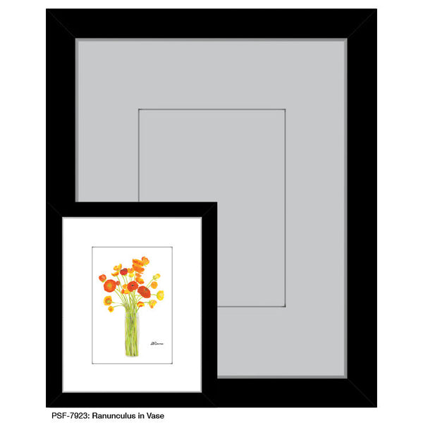 Ranunculus in Vase, Print (#7923A)