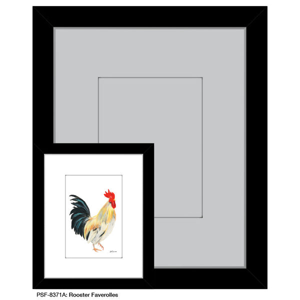 Rooster Faverolles, Print (#8371A)