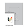 Rooster Faverolles, Print (#8371A)