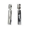 Long Resin Earrings | B+W Marble