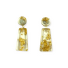 Resin Dangly Earrings | Gold Fleck