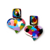 Heart Resin Earrings | Marble
