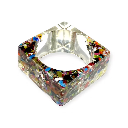 Resin Bangle Bracelet | Square