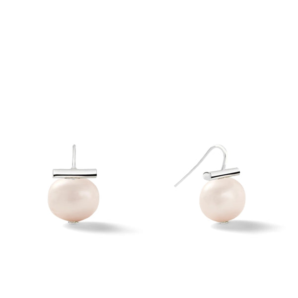 Sterling Medium Pebble Pearl Earrings (Assorted)