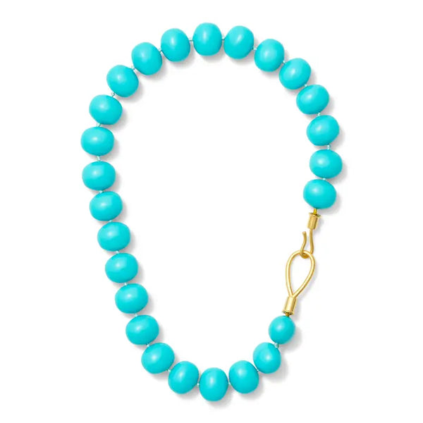 Turquoise Pebble Pearl Lasso Necklace