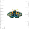 African Peach Moth Brooch Pin
