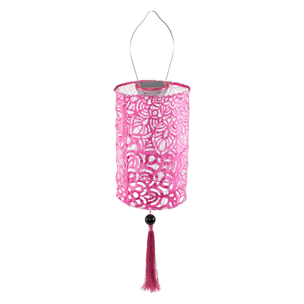 Soji Stella - Tassel Cylinder - 7.5" Solar Lantern