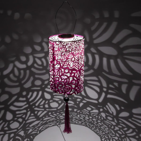Soji Stella - Tassel Cylinder - 7.5" Solar Lantern