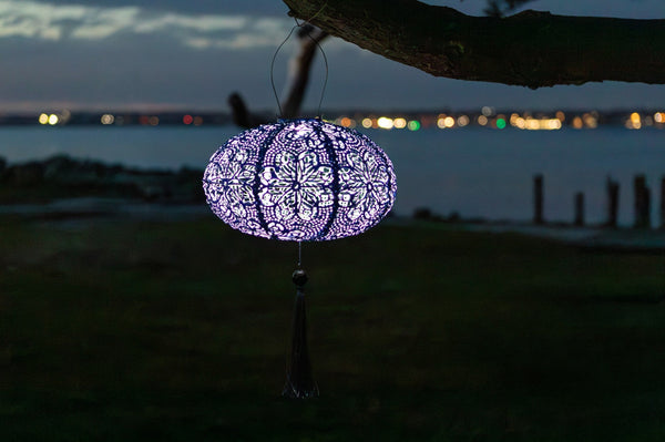 Soji Stella - Tassel Oval - 14" Solar Lantern
