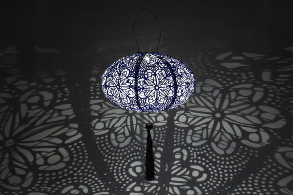 Soji Stella - Tassel Oval - 14" Solar Lantern