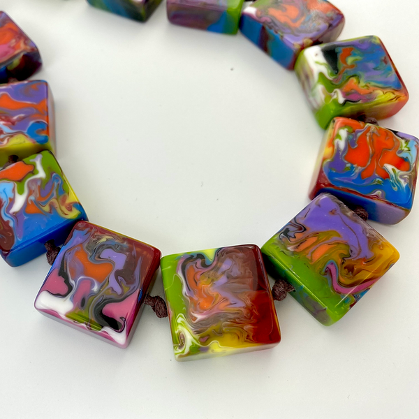 Beaded Resin Necklace