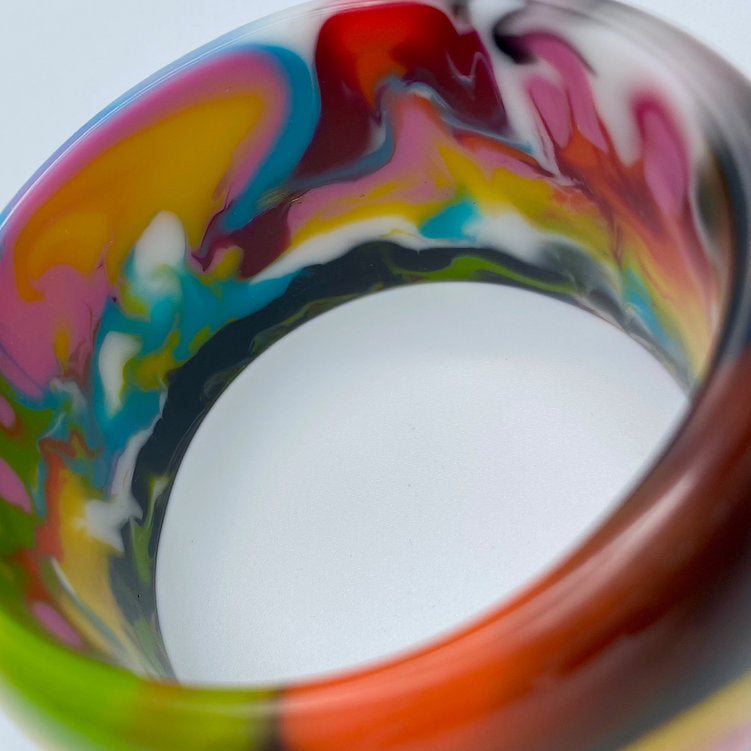 Wide Resin Bangle Bracelet | 2