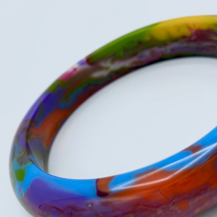 Thin Resin Bangle Bracelet