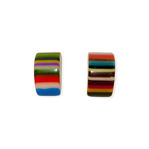 Striped Resin Earrings