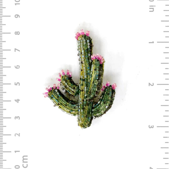 Blooming Desert Cactus Brooch Pin