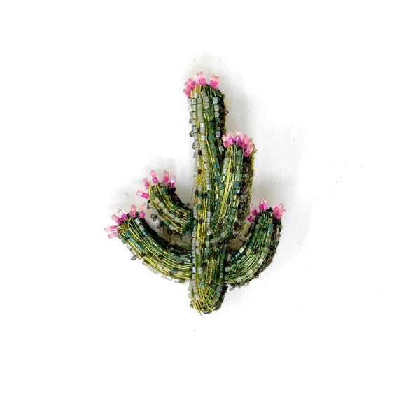Blooming Desert Cactus Brooch Pin
