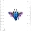 Blue Bumble Bee Brooch Pin
