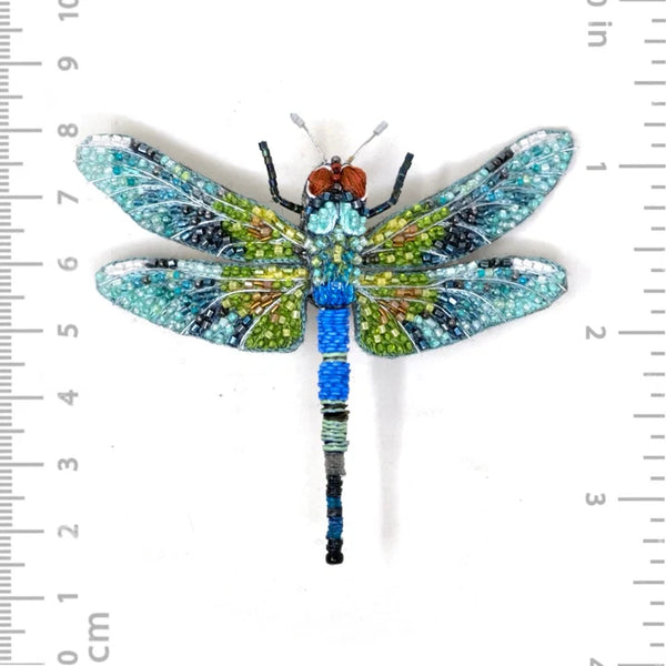 Blue Emperor Dragonfly Brooch Pin