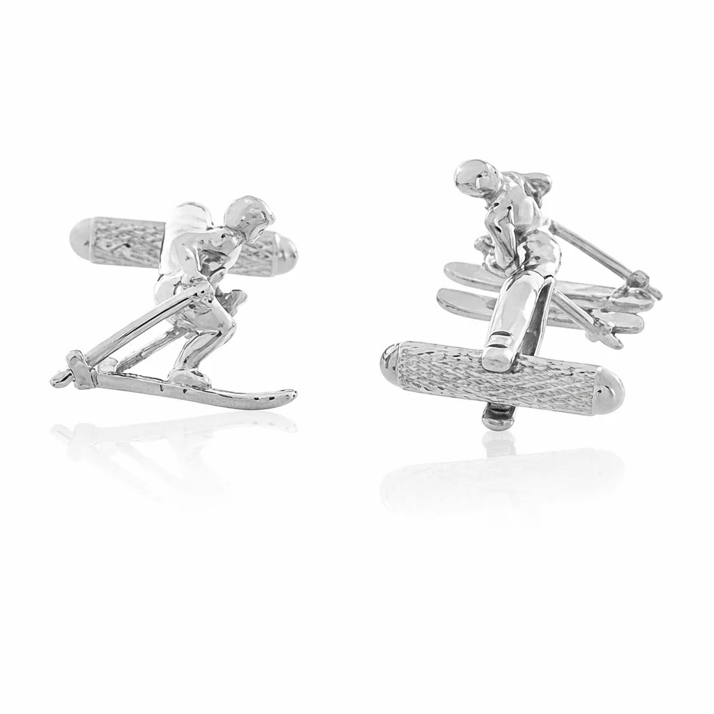 Skiing Cuff Links