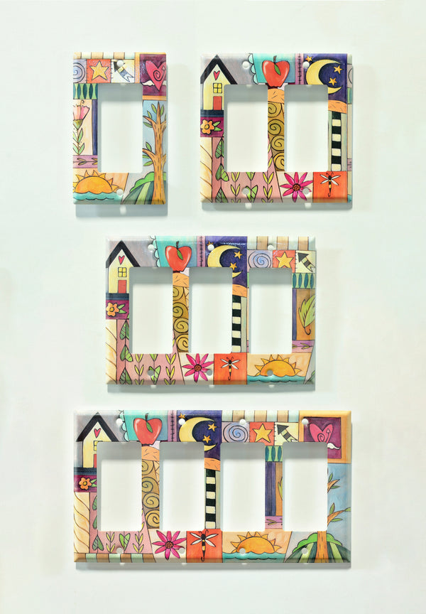 "Calico Quilt" Light Switch Plate | Rocker