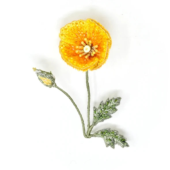 California Poppy Brooch Pin