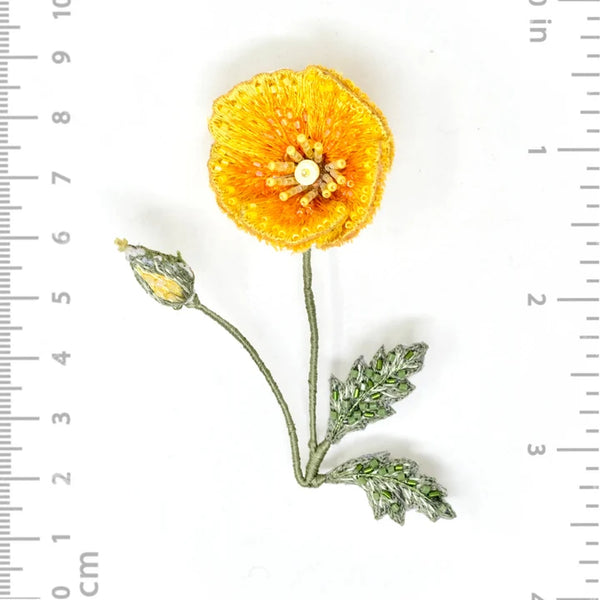 California Poppy Brooch Pin