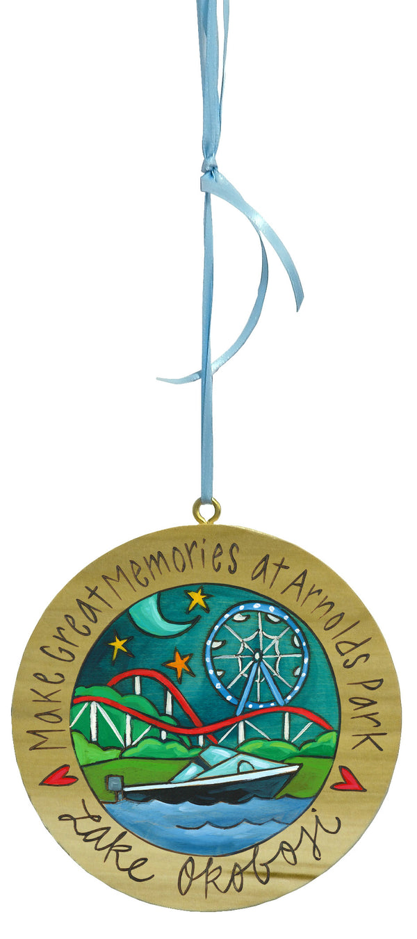 "Make Great Memories" Okoboji Circle Ornament