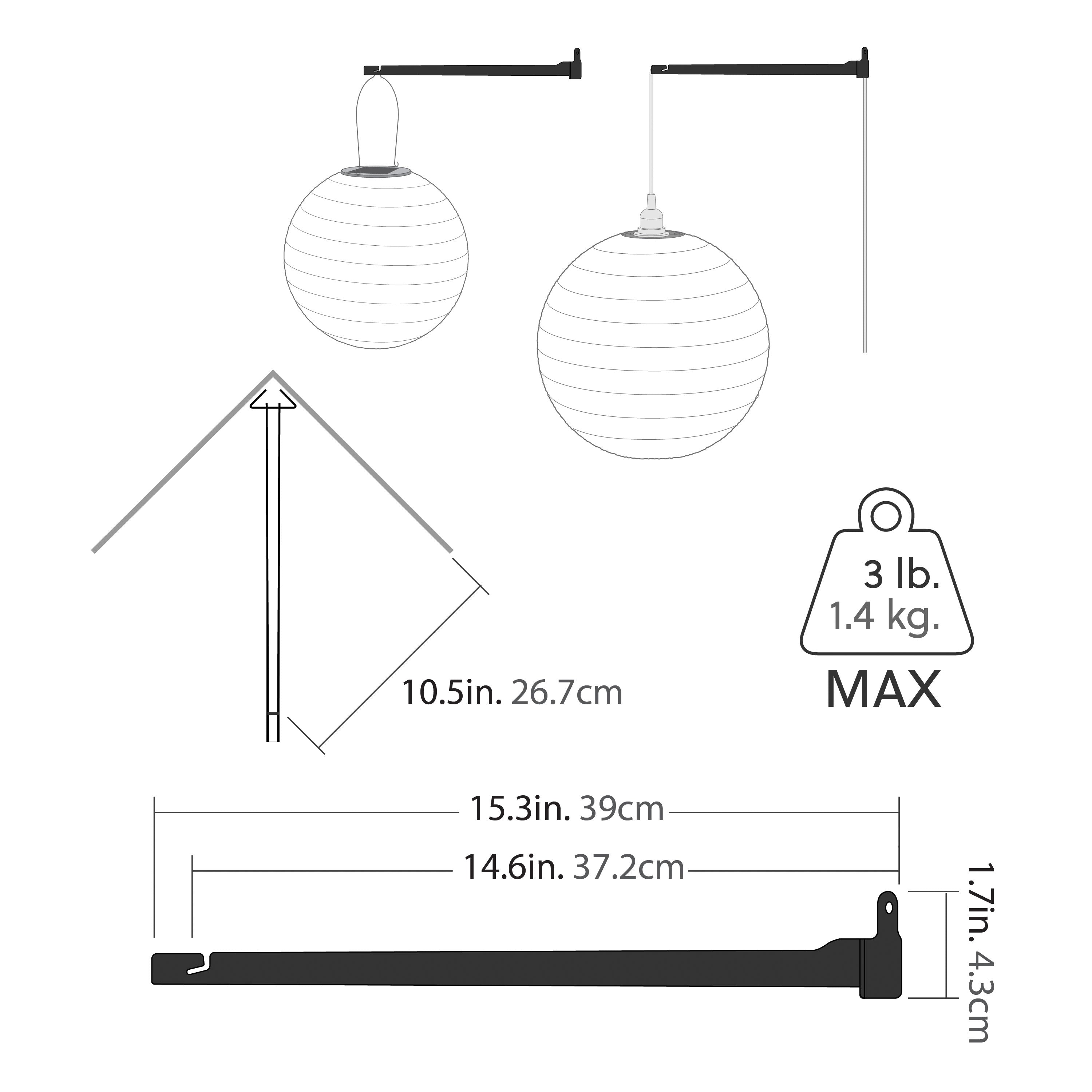 Lantern Corner Hanger – Adjustable Bracket for Pendant Lamps & Corner Hung Decor