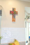 "Flowers of Faith" Cross Plaque