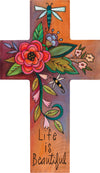 "Flowers of Faith" Cross Plaque