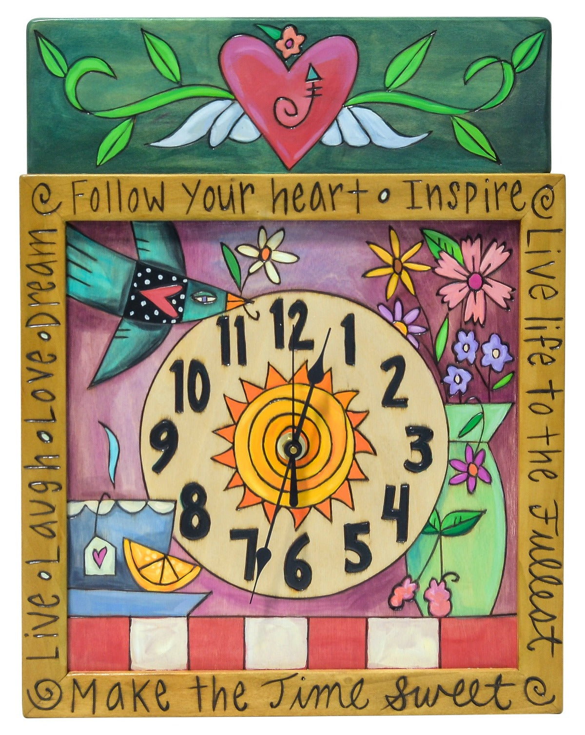Square Wall Clock | Sticks Handmade
