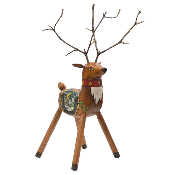 Reindeer Sculpture | Red Ribbon