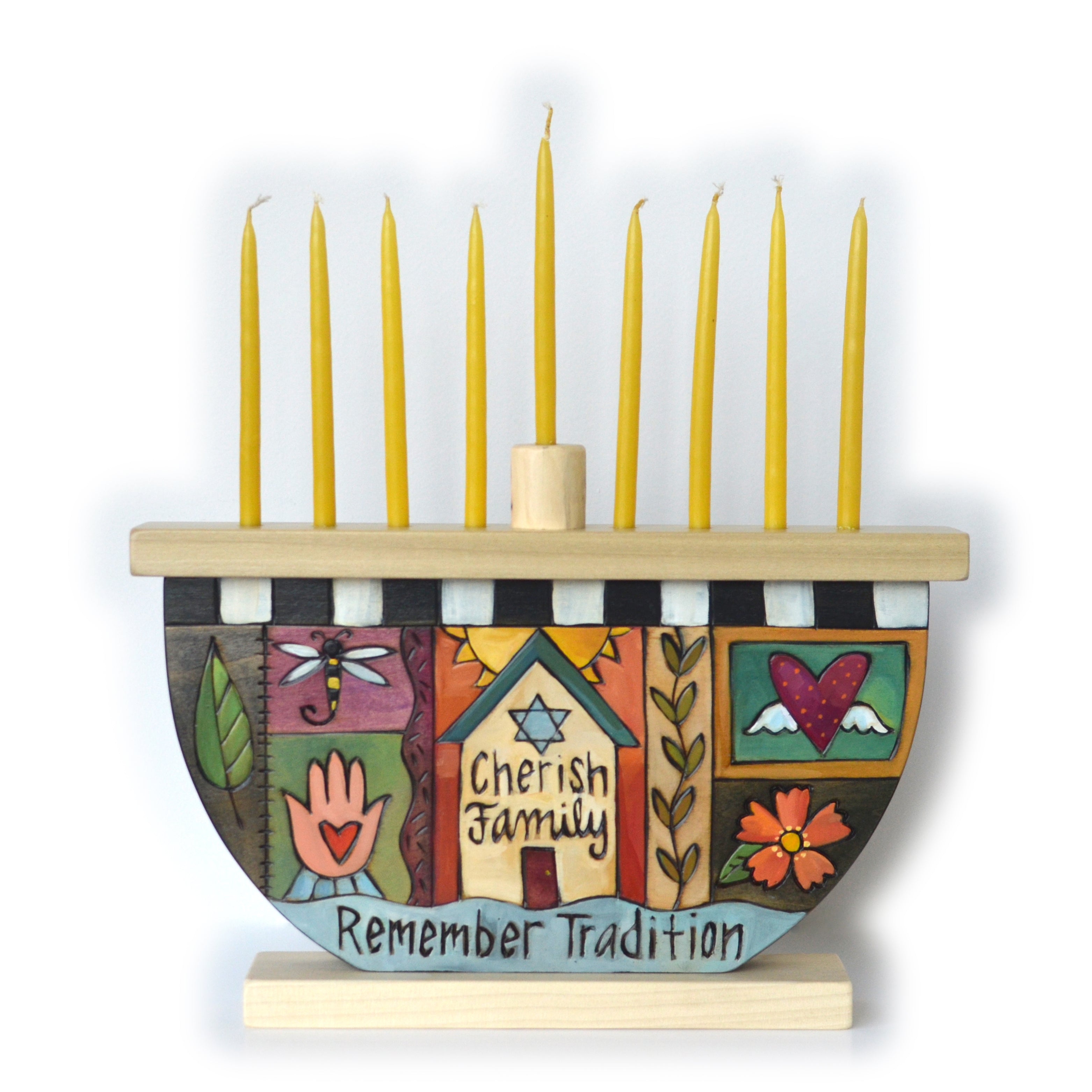 Wooden Menorah