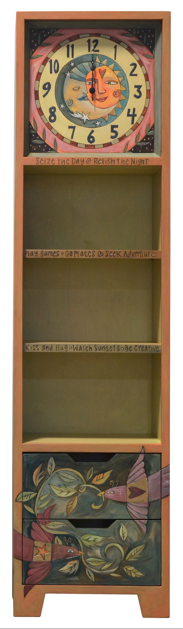 Contemporary Bookcase with Clock