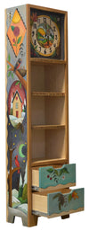 Contemporary Bookcase with Clock