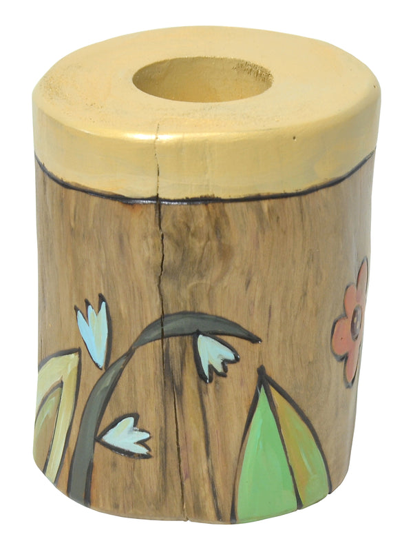 Small Log Candle Holder