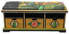 Wooden Storage Leather Seat Bench