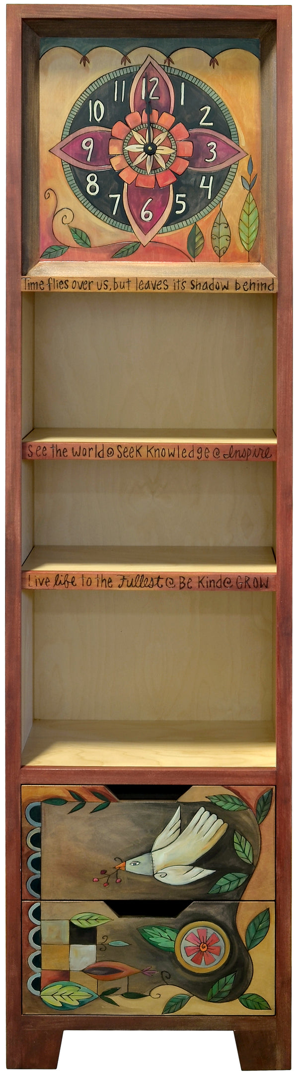 Contemporary Bookcase with Clock