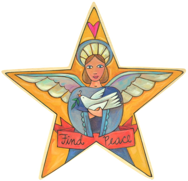 "Yuletide Blessing" Star Christmas Tree Topper