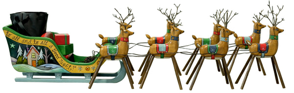Santa's Reindeer and Sleigh Set