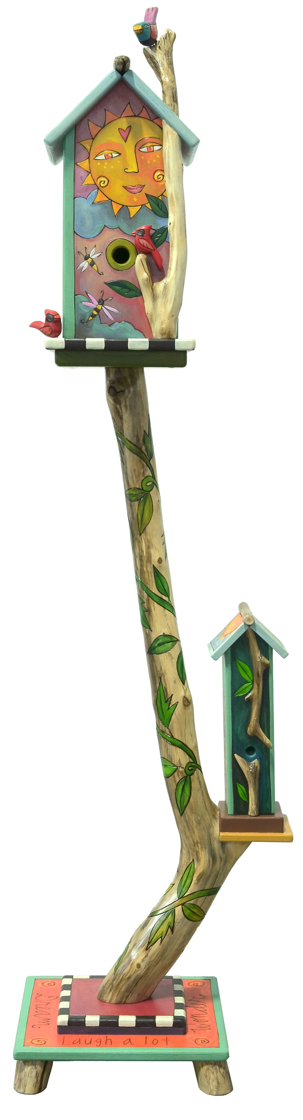 Birdhouse Post Sculpture