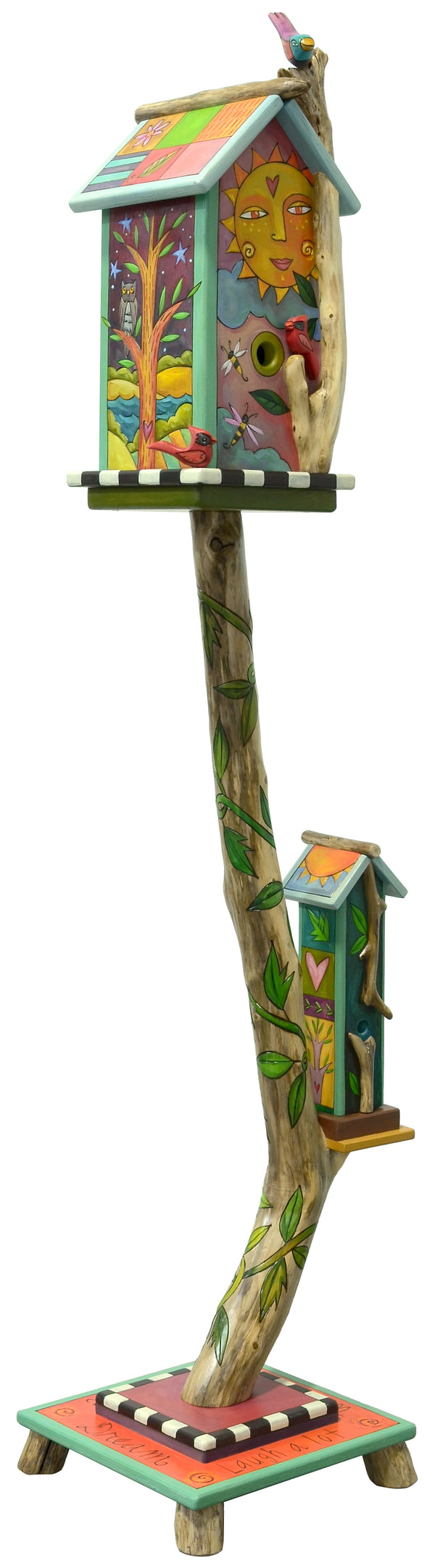 Birdhouse Post Sculpture